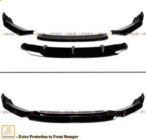 M Sport GT Style Glossy Black Front Bumper Lip Splitter For 2015-2018 BMW X5 F15 - Image 3