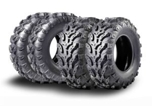 MCKINLEY UTV ATV Tires 25X8-12 & 25X10-12 6 Ply Full Set Super Mud Offroad X611