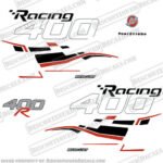 Mercury 400R Racing Decals - Black - Silver - Red accent (Flat)