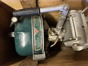 Mercury Outboard Motor Vintage KG-4 with Original Mercury Shipping Crate - Image 2