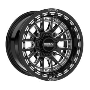 Metal FX Slayer Bdlk Contrast Cut 15x8 UTV Wheel -Gloss Black 4/156 (4+4)[78645]