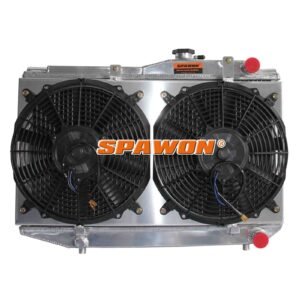 MT SPAWON For Toyota Corolla DLX LE FX16 84-87 747 Aluminum Radiator+Fan Shroud
