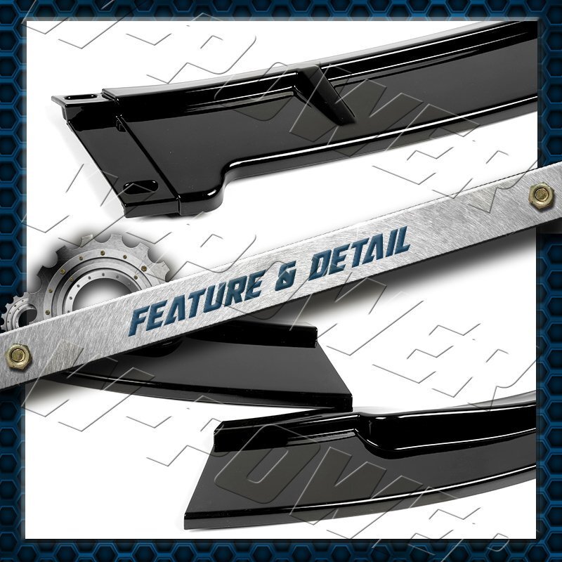 Painted Black For 2006-2007 Lexus GS300 GS350 Front Bumper Lip + Side Skirts 9PC - Image 2