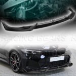 PAINTED BLACK FRONT BUMPER LIP SPOILER FOR 23-25 BMW 330I M340I G20 LCI M-SPORT