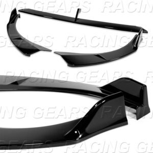 PAINTED BLACK FRONT BUMPER LIP SPOILER SPLITTER FOR 19-24 MAZDA 3 HATCHBACK 5DR - Image 2