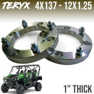 Pair 4x137 12x1.25 1" Wheel Spacers Kawasaki Teryx Teryx4 Mule 750 800 2&4 Seat