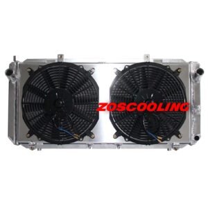 Radiator+Fan Shroud Fit Toyota MR2 Turbo Coupe 1991-1995 2.0L Aluminum 2Row MT