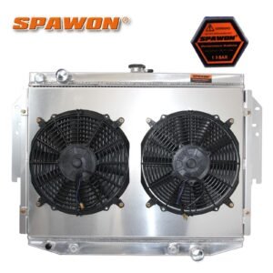 Radiator with fan shroud For Dodge Cordoba LeBaron 1976-1989 5.2L V8 2 Row AT MT