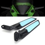 Rotating Rearview Mirror Wind Wing Mirrors For Kawasaki Ninja 636 ZX-6R 19-24