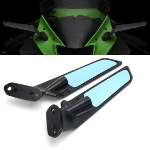 Rotating Rearview Mirror Wind Wing Mirrors For Kawasaki Ninja 636 ZX-6R 19-24