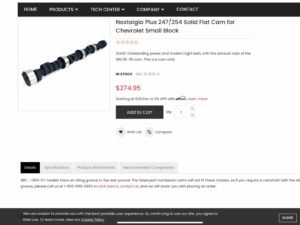 sbc solid lifter camshaft, comp cams, 12-673-4 nostalgia plus cam. 