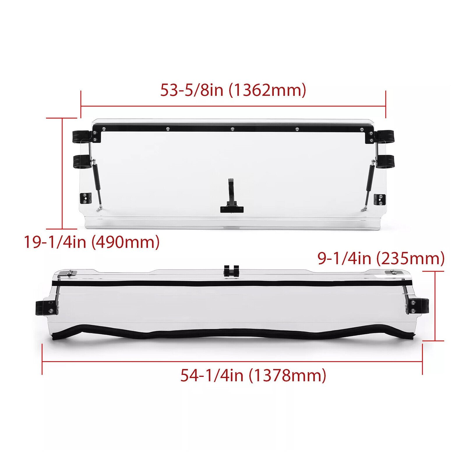 Scratch Resistant Clear Flip Windshield For Kawasaki 2016+/2021+ Teryx 800 /4 /S - Image 2