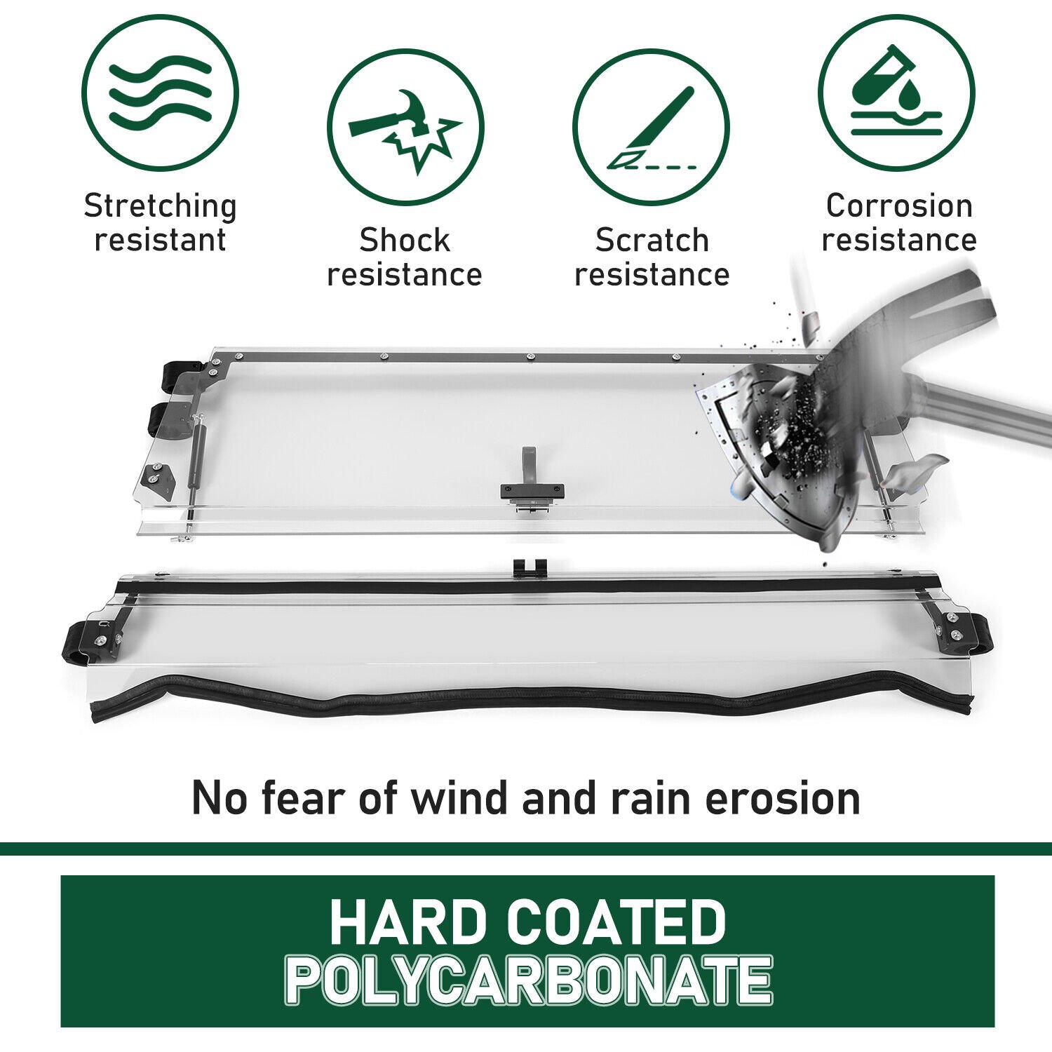 Scratch Resistant Clear Flip Windshield For Kawasaki 2016+/2021+ Teryx 800 /4 /S - Image 3