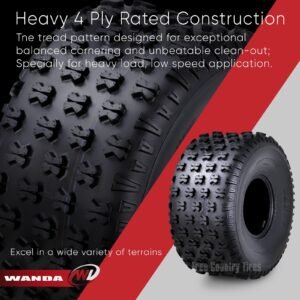 SET 2 WANDA ATV UTV Tire 25x12-9 305/65-9 4PR HIGH LOAD - Image 4