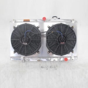 SPAWON Aluminum Radiator+Fan shroud For Honda Accord/Acura CL 1994-2001 2Row AT