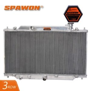 SPAWON Aluminum Radiator For 2014-2018 Mazda 3/2014 3 Sport 2.0L 2.5L L4 3Row MT