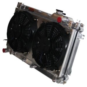 SPAWON Radiator + Fan Shroud For Mazda Miata MX-5 1.6L L4 1989-1997 Aluminum MT - Image 2