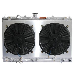 SPAWON Radiator+Fan Shroud For Mitsubishi Mirage L4 4G15 4G93 1997-2002 2Row AT - Image 4