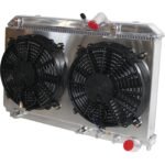 SPAWON RX-8 R2 Radiator with fan shroud For Mazda 2004-08 1.3L AT 2Row Aluminum