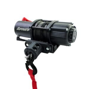 SuperATV Heavy Duty 2500 Lb. Synthetic Rope ATV UTV Winch - With Wireless Remote