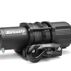 SuperATV Heavy Duty 3500 Lb. Synthetic Rope ATV UTV Winch - With Wireless Remote
