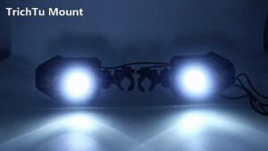 UTV Rear Side View Mirror w/LED Light for 1.85" Roll Cage Bar Can-Am Maverick X3 - Image 2