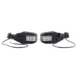 UTV Rear View Side Mirrors Kit with LED Rock Light for Polaris RZR for Can-Am