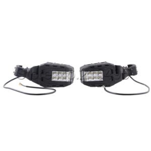 UTV Rear View Side Mirrors Kit with LED Rock Light for Polaris RZR for Can-Am