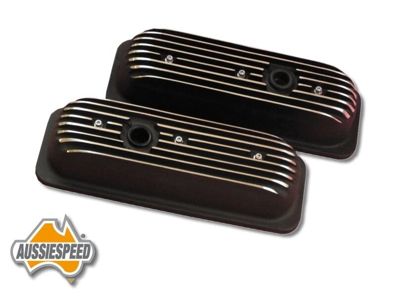 Valve covers tall New 4.3 Chevy V6 will clear roller rockers 262 v-6 Vortec Blac