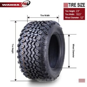 WANDA 23X10.5-12 Golf Cart ATV Tires 4 Ply 23x10.5x12 -Set 4 -10143 - Image 4