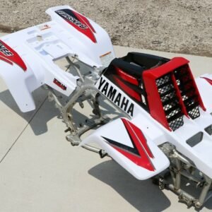 Yamaha Banshee Fenders + Gas Tank Plastic + Grill + Graphics White And Red 2000