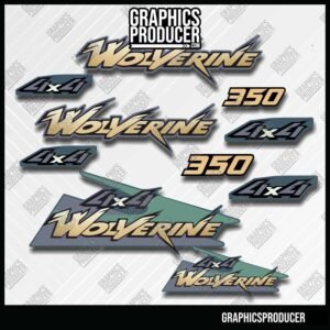 YAMAHA WOLVERINE 350 4WD Reproduction Decals Stickers Design ATV 1998 Model