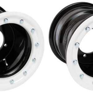 YFZ 450 YFZ 450R Rear Wheels Beadlock 9x8 3+5 4/115 Alba Racing Black White