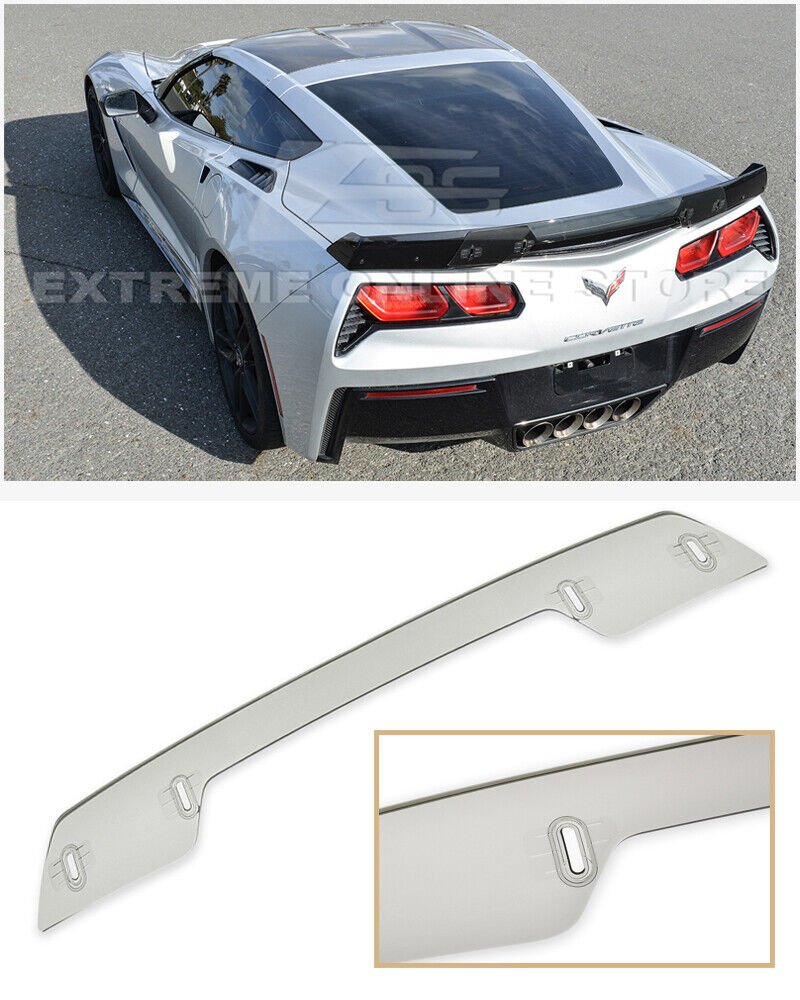 Z06 Z07 Stage 3 LIGHT TINT Rear Center Wickerbill Spoiler For 14-19 Corvette C7